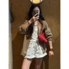 Quần sooc nữ gấu bèo lưng chun viền ren vải kate, túi tiện, chất mát - 89.000đ 2