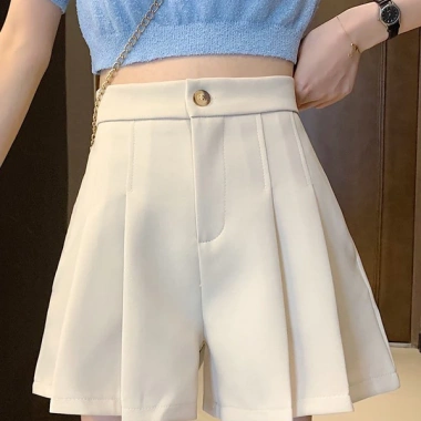 Quần Sooc Nữ Ống Rộng Dáng Váy, Cạp Khuy Đứng Xòe Xinh Xắn - Giá 78.000đ