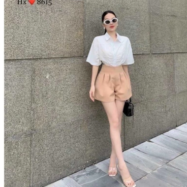Quần sooc phồng trơn cạp cao khóa lưng - Giá chỉ 145.000đ, giảm tới 22% 10