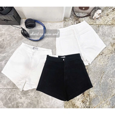 Quần sọt đùi jean nữ cao co dãn, không túi - Thời trang AH8.102 chỉ 159k