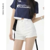 Quần sọt đùi jean nữ cao co dãn, không túi - Thời trang AH8.102 chỉ 159k 3