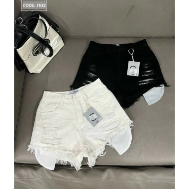 Quần sọt jean đùi nữ lưng cao, túi lộ vải thời trang hack dáng - Giá 129k 6
