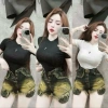 Quần sọt jean lưng cao 4 khuy túi lộ jean lai tua Quần đùi bò mới 8.137 giá 129k 4
