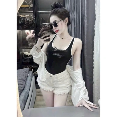 Quần sọt jean nữ lưng cao rách tua rua 3 đường hack dáng thời trang - 129k 6