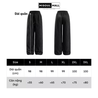 Quần Suông Kẻ Sọc Ống Rộng Cạp Chun Dây Rút Túi Bên Sườn BigSize MiSoul Mall - 95.500₫