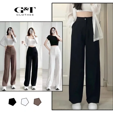 Quần Suông Nữ Cạp Cao Ống Rộng Công Sở Chất Vải Cao Cấp Giảm 125.099 VND
