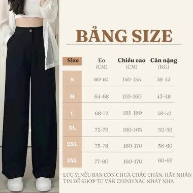Quần Suông Nữ Cạp Cao Ống Rộng Công Sở Chất Vải Cao Cấp Giảm 125.099 VND