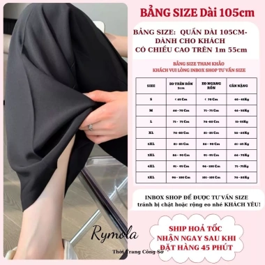 Quần Suông Nữ Ống Rộng Bigsize Cạp Cao Rymola - Phong Cách Công Sở Hàn Quốc, Chất Vải Cao Cấp - Giá 249.999 VND 3