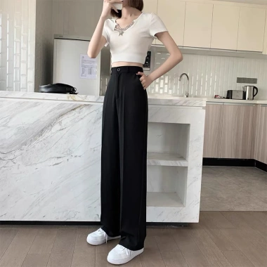 Quần Suông Nữ Ống Rộng Bigsize Cạp Cao Rymola - Phong Cách Công Sở Hàn Quốc, Chất Vải Cao Cấp - Giá 249.999 VND 8