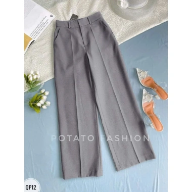 Quần suông ống rộng 87cm cho nữ nấm lùn dưới 1m52, che mỡ bụng HVS, giảm còn 125k 3