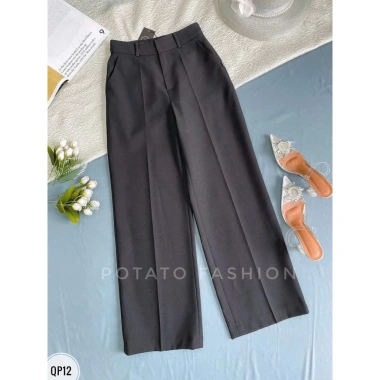 Quần suông ống rộng 87cm cho nữ nấm lùn dưới 1m52, che mỡ bụng HVS, giảm còn 125k 4