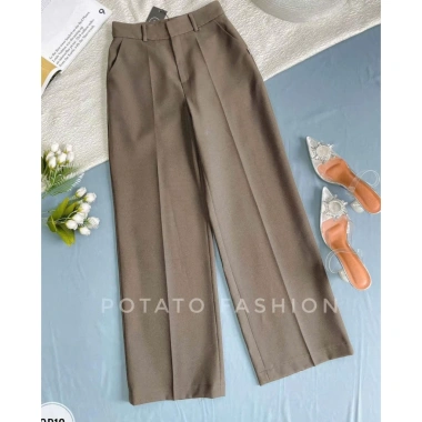 Quần suông ống rộng 87cm cho nữ nấm lùn dưới 1m52, che mỡ bụng, mã 201, 125k