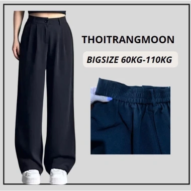 Quần suông vải tây Bigsize 60-110kg xếp 2 ly trước, che bụng mỡ, chun sau, giá ưu đãi 170.500₫ 4