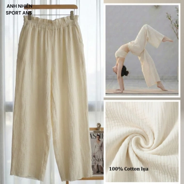 Quần tập yoga nữ ông rộng thoáng mát, thấm hút mồ hôi - phù hợp tập tại nhà Q9 3