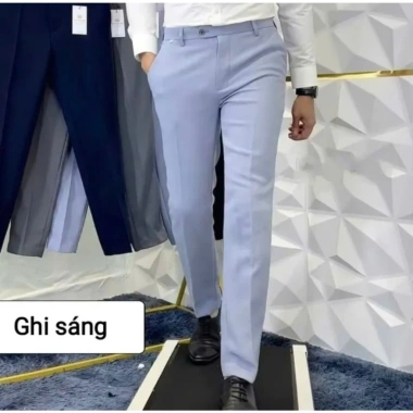 Quần Tây Âu Dài Công Sở Hàn Quốc – Vải Tăm Lì Dãn Nhẹ, Chống Nhăn, Giá 114.999₫