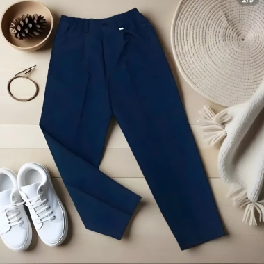 Quần Tây Âu Lưng Chun Dài Xanh Đen Unisex Giá 75k Giảm Sốc Đồng Phục Học Sinh 2