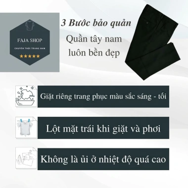 Quần tây âu nam Big Size ôm chuẩn Hàn Quốc FAJA vải mỏng nhẹ thoáng khí, hạn chế nhăn xù, may chắc chắn - 250.000 VND 9