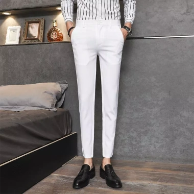 Quần Tây Âu Nam Co Giãn 4 Chiều Ống Ôm, Phom Suông Đứng, Vải Dày Bền Không Phai, Giá 120k