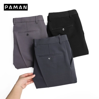 Quần tây âu nam Hàn Quốc Bigsize 48-90kg slimfit ống côn vải co giãn PAMAN 020QD chỉ 310k 3