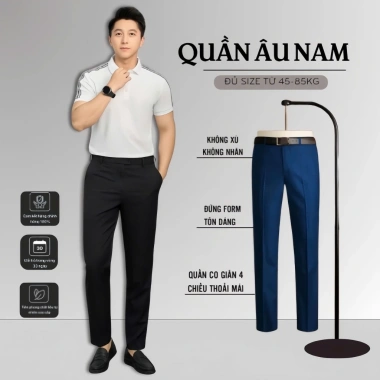 Quần Tây Âu Nam MEN89 Vải Dày Dăn Đứng Slimfit Chống Nhăn Vận Động Thoải Mái - Giá 114.999₫