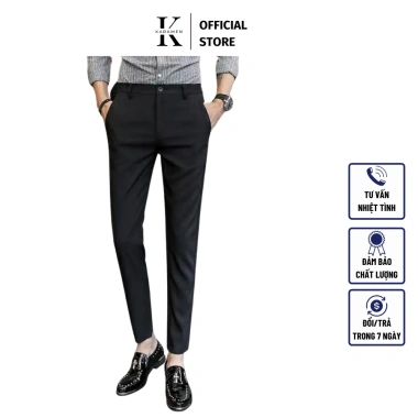 Quần Tây Âu Nam Trơn Dáng Ôm Vải Co Giãn Mịn - Body Hàn Quốc QA1 Giá 108k 3 Quần Tây Âu Nam Trơn Dáng Ôm Vải Co Giãn Mịn - Body Hàn Quốc QA1 Giá 108k 3