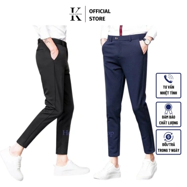 Quần Tây Âu Nam Trơn Dáng Ôm Vải Co Giãn Mịn - Body Hàn Quốc QA1 Giá 108k