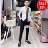Quần tây âu thêu 4 xọc trắng Thom-E cho học sinh sinh viên - Giá ưu đãi 48.000đ 4