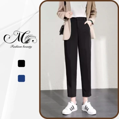 Quần tây baggy 1 cúc lưng cao cỡ lớn vải Vitex tuyết mưa học làm chơi 155k