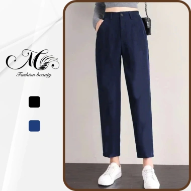 Quần tây baggy 1 cúc lưng cao cỡ lớn vải Vitex tuyết mưa học làm chơi 155k