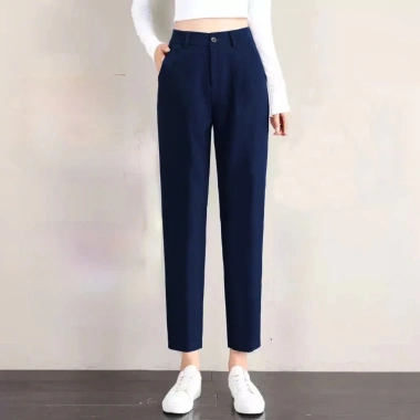 Quần tây baggy 1 cúc lưng cao cỡ lớn vải Vitex tuyết mưa học làm chơi 155k