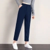 Quần tây baggy 1 cúc lưng cao cỡ lớn vải Vitex tuyết mưa học làm chơi 155k 8