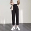 Quần tây baggy 1 cúc lưng cao cỡ lớn vải Vitex tuyết mưa học làm chơi 155k 10
