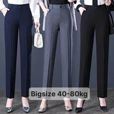 Quần tây baggy Bigsize 40-75kg cạp có đai lưng cao màu đen dài - Vải công sở Vitex 333 giảm giá 94.000₫
