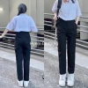Quần tây baggy cạp cao 1 nút, size 45‑80kg, tôn dáng, chất vitex 1‑M303 – đi học, làm, chơi 2