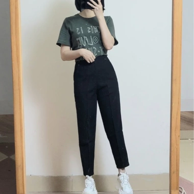 Quần tây baggy công sở nấm lùn eo 58cm - Giá chỉ 99.999 VNĐ, khuyến mãi 125.999 2