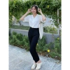 Quần tây baggy cúc đi học nữ, cạp đai lưng cao, dài, vải công sở phối áo sơ mi - Bemyn Store 270.000đ 3