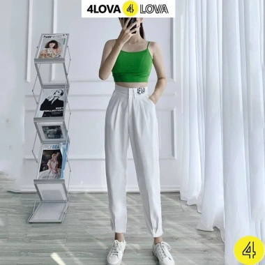 Quần Tây Baggy Nữ 4LOVA Lưng Cạp Cao Đen Trắng - Form Chuẩn, Tôn Dáng Q05