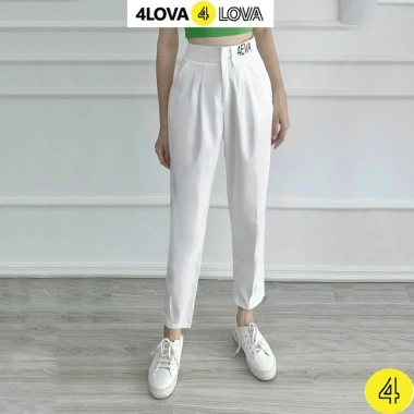 Quần Tây Baggy Nữ 4LOVA Lưng Cạp Cao Đen Trắng - Form Chuẩn, Tôn Dáng Q05 3