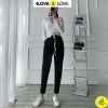 Quần Tây Baggy Nữ 4LOVA Lưng Cạp Cao Đen Trắng - Form Chuẩn, Tôn Dáng Q05 4