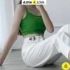 Quần Tây Baggy Nữ 4LOVA Lưng Cạp Cao Đen Trắng - Form Chuẩn, Tôn Dáng Q05 8