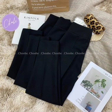 Quần Tây Baggy Nữ Cạp Cao 2 Khuy Lưng Đen Công Sở Đi Học Siêu Tôn Dáng Giá 139k 5