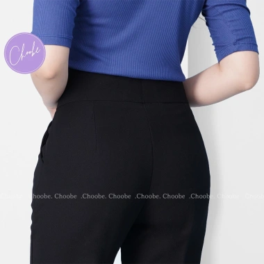 Quần Tây Baggy Nữ Cạp Cao 2 Khuy Lưng Đen - Đồ Công Sở Đẹp, Siêu Tôn Dáng, Đi Học Đi Làm 2