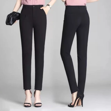 Quần tây baggy nữ cạp cao đen dài ống thẳng - Thời trang học sinh, công sở, giá 79k