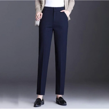 Quần tây baggy nữ cạp có đai lưng cao đen dài - Vải công sở Vitex, giá 89.000₫ 2