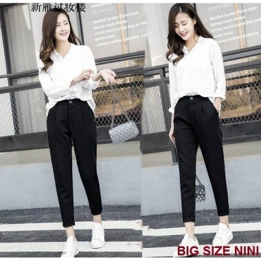 Quần tây baggy nữ cạp có đai lưng cao đen dài - Vải công sở Vitex, giá 89.000₫ 4