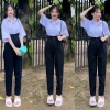Quần Tây Baggy Nữ Cạp Đai Lưng Cao – Dày Dặn, Phối Đồ Đi Học, Làm, Chơi 2