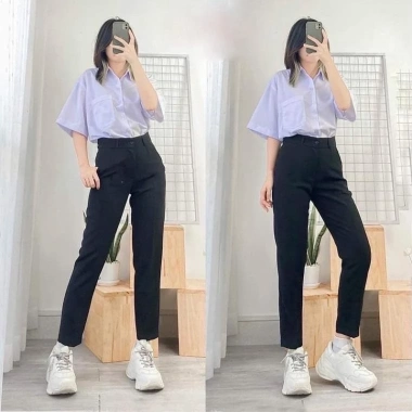 Quần Tây Baggy Nữ Cạp Đai Lưng Cao – Dày Dặn, Phối Đồ Đi Học, Làm, Chơi 4 Quần Tây Baggy Nữ Cạp Đai Lưng Cao – Dày Dặn, Phối Đồ Đi Học, Làm, Chơi 4