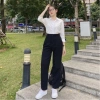 Quần Tây Baggy Nữ Cạp Đai Lưng Cao – Dày Dặn, Phối Đồ Đi Học, Làm, Chơi 5