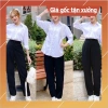 Quần Tây Baggy Nữ Đai Lưng Cao Đen Dài - Vải Vitex Dày Dặn, Phối Sơ Mi Đi Học 8
