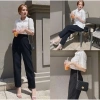 Quần Tây Baggy Nữ Khóa Thật Lưng Chun - Công Sở và Đi Học, Giá 79.000đ M222